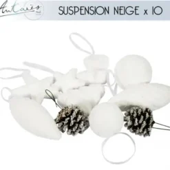 Suspension De Noel Neige X 9 Pi Ces