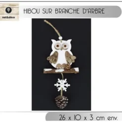 Suspension Noel Hibou Sur Branche