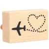 Tampon Bois Coeur Avion