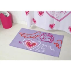 Tapis De Bain Imprim Coeur 50 X 80 Cm