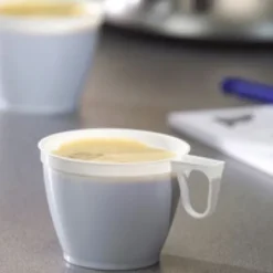 Tasse Caf En Plastique Blanc R Utilisables X 50 Pi Ces