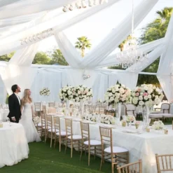 Tenture En Tulle Mariage Pas Cher Blanche 25M
