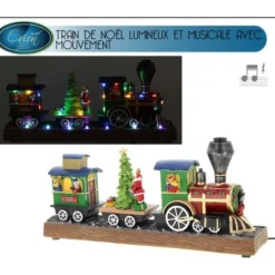 Train De Noel Lumineux Et Musicale Avec Mouvement
