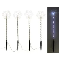 Tube Digital Lumineux Blanc A Planter X 4