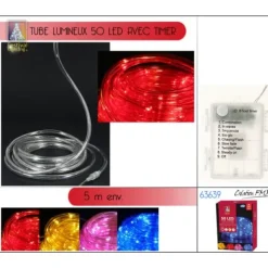 Tube Lumineux De Noel 50 Led Multicolore