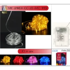Tube Lumineux De Noel 100Led Multicolore