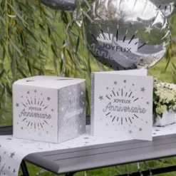 Urne A Enveloppe Joyeux Anniversaire Argent