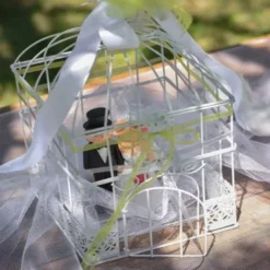 Urne Cage Oiseau Carr E Blanche