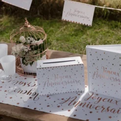 Urne Joyeux Anniversaire M Tallis Rose Gold