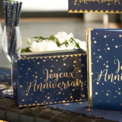 Urne Joyeux Anniversaire M Tallis E Bleu Marine