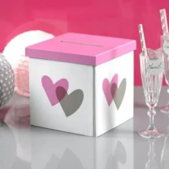 Urne Mariage Avec Coeur Rose