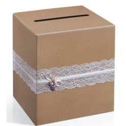 Urne Mariage Kraft Avec Dentelle