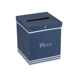 Urne Mariage Merci Marine Ancre