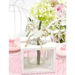 Vase Avec Coeur Support En Bois