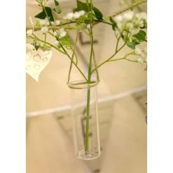 Vase Tube En Verre Avec Suspension Corde