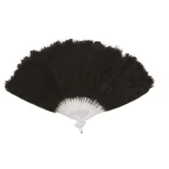 Ventail Plumes Noir 43 Cm