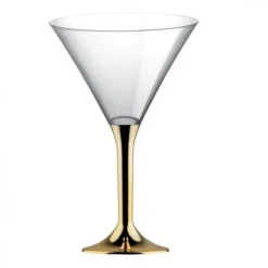 Verre Ap Ritif Cocktail En Plastique Or Chrome X 20 Pi Ces