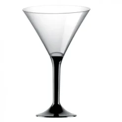 Verre Cocktail En Plastique Noir X 20 Pi Ces
