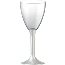 Verre Vin Plastique Nacr Blanc X 20
