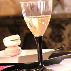 Verre Vin Plastique Noir X 20