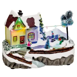 Village De Noel Anim Bataille Boule De Neige A Pile