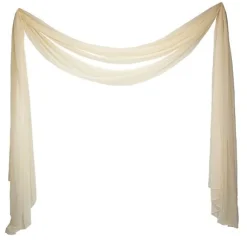 Voile Ou Tenture Mariage Pour Arche De C R Monie Cr Me 2M X 6.2M